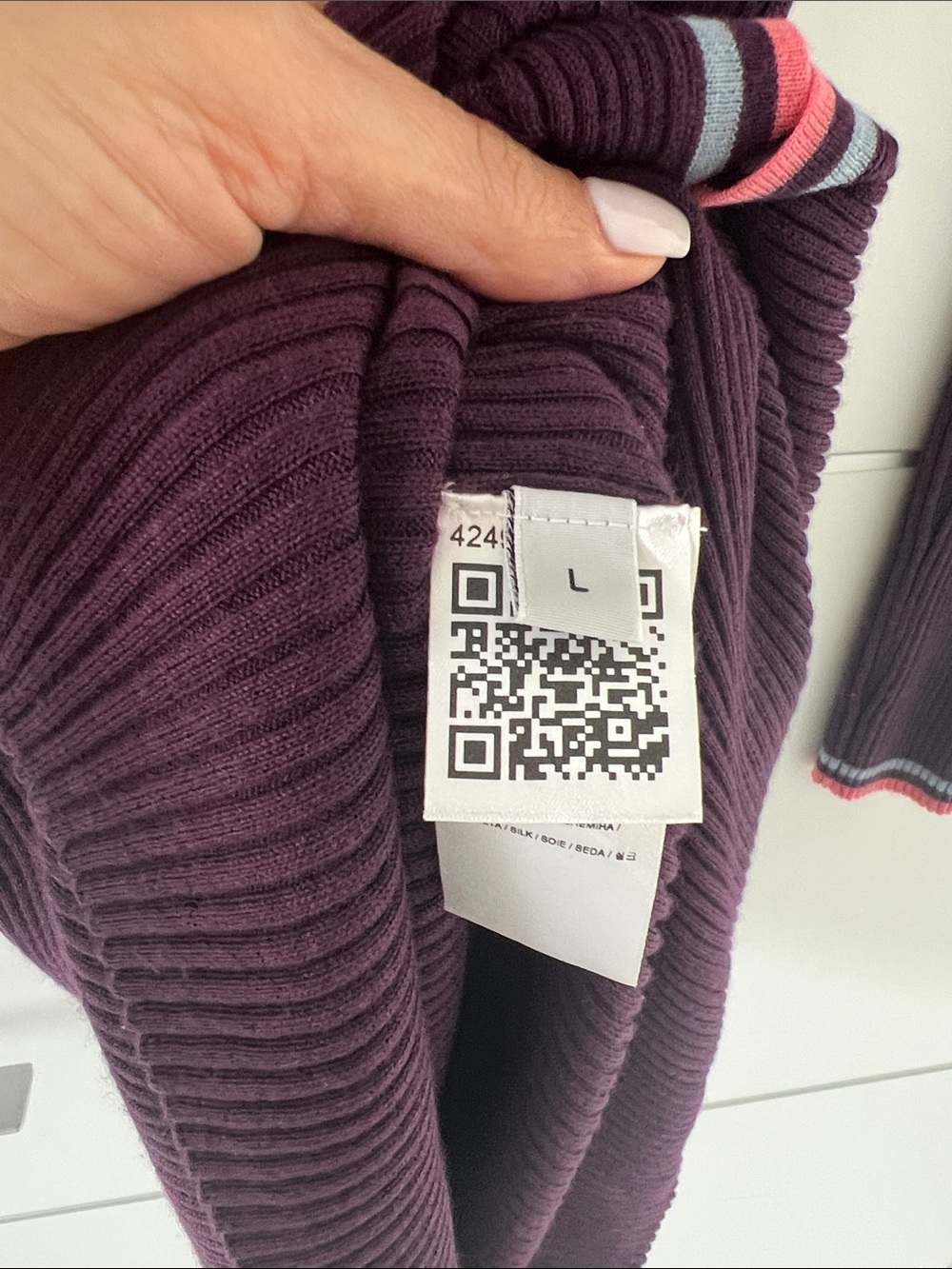 Gabriela Hearst Plum Ribbed Button-Front Mini Dress - Picture 8 of 12